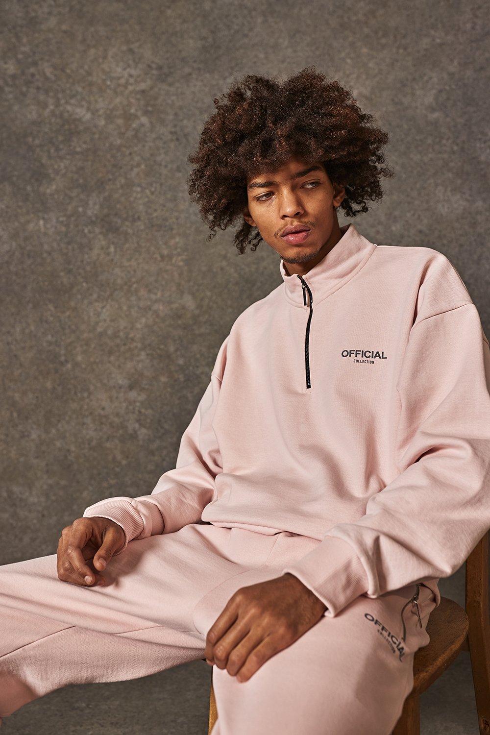 Sweat homme best sale rose pale